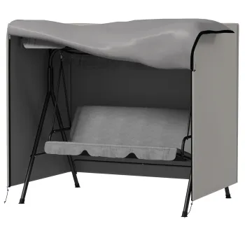 Outsunny Husa de protectie pentru balansoar Hollywood, rezistenta la rupere, impermeabila, anti-praf, poliester, 177 x 114 x 152 cm, Gri | Aosom Romania imagine