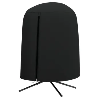 Outsunny Husa de protectie pentru fotoliu suspendat, impermeabila, rezistenta la praf, poliester, O128 x 190 cm, Negru | Aosom Romania imagine