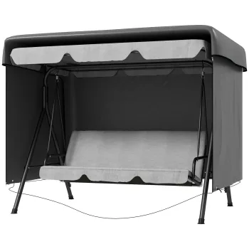 Outsunny Husa pentru mobilier de gradina, husa de protectie pentru mobilier outdoor, 215 cm x 155 cm x 150 cm, Gri inchis | Aosom Romania imagine