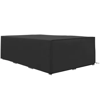 Outsunny Husa pentru mobilier de gradina, prelata pentru masa de gradina tesatura Oxford impermeabila anti-UV, 222 x 155 x 67 cm, negru | Aosom Romania imagine