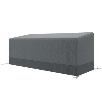 Outsunny Husa pentru mobilier de gradina Rezistenta la iarna Impermeabila Anti-UV 600D Oxford 190,5 x 72 x 76 cm Gri deschis | Aosom Romania imagine