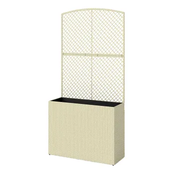 Outsunny Jardiniera cu spalier, ghiveci din poliratan | Aosom Romania imagine