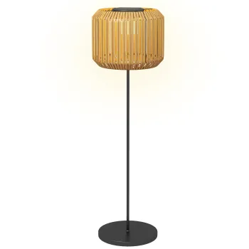 Outsunny Lampa Solara de Gradina cu Iluminare LED si Aprindere Automata, O34x130 cm, Galben | Aosom Romania imagine