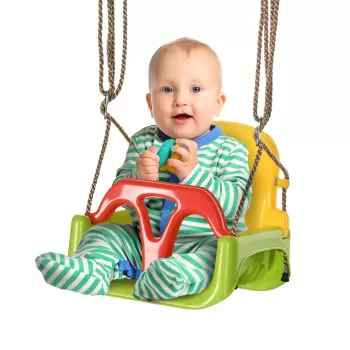 Outsunny Leagan pentru copii 9-36 luni din plastica PP si PE pentru spatii interioare si exterioare, 42x33x120-180 cm | AOSOM RO imagine