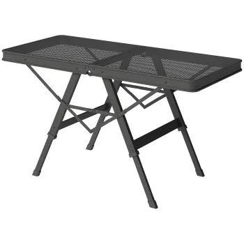 Outsunny Masa de camping reglabila in inaltime, pliabila, cu plasa metalica, din aluminiu | Aosom Romania imagine