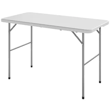 Outsunny Masa de Camping si Picnic Pliabila, 120x60 cm, Alb | Aosom Romania imagine