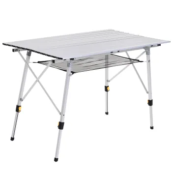 Outsunny Masa de Picnic Pliabila din Aluminiu cu Custodie 120 x 70cm imagine