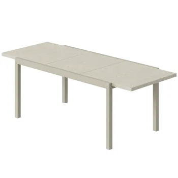 Outsunny Masa Gradina Extensibila, Bucatarie Exterior Aluminiu 8-10 Persoane, Gri Deschis | Aosom Romania imagine