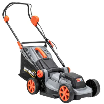 Outsunny Masina de tuns iarba pe baterie fara fir 18V cu 2 baterii de 4Ah, latime de taiere 34 cm si functie mulching, motor 700 W | Aosom Romania imagine