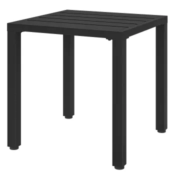 Outsunny Masuta laterala de gradina, masa rezistenta la intemperii cu design lamelar, patrata, 45 x 45 x 45,5 cm | Aosom Romania imagine