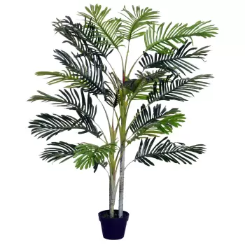 Outsunny Palmier Artificial in Ghiveci de 150cm, Planta Artificiala pentru Decor Casa, Birou, Interior si Exterior imagine
