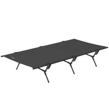 Outsunny Pat de camp pliabil Pat de camping cu geanta de transport 200 x 100 x 36 cm pana la 120 kg extra lat Negru | Aosom Romania imagine