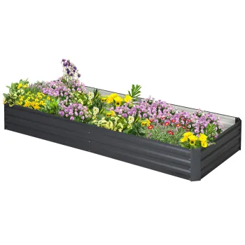 Outsunny Pat de Gradina Inaltat pentru Exterior, Gri | Aosom Romania imagine