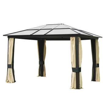 Outsunny Pavilion de Lux din Aluminiu Cort pentru Gradina 3x3.6x2.65m  imagine