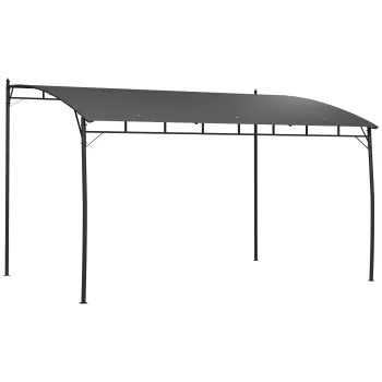 Outsunny Pergola 3 x 4m, Foisor pentru exterior, Adapost de gradina impotriva soarelui cu cadru metalic pentru gratar, terasa, veranda, Gri imagine