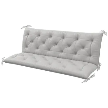 Outsunny Perna de banca pentru 3 persoane 150x98x8 cm, Bankpolster fur Gartenmobel Hollywoodschaukel, Gri deschis | Aosom Romania imagine