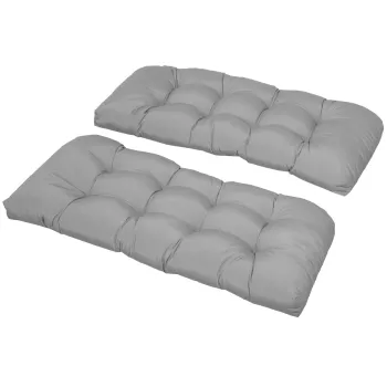Outsunny Perna pentru Banca 2 Locuri pentru Interior si Exterior cu 8 Cusaturi pentru Scaune Canapele 110x48x8 cm Gri | Aosom Romania imagine