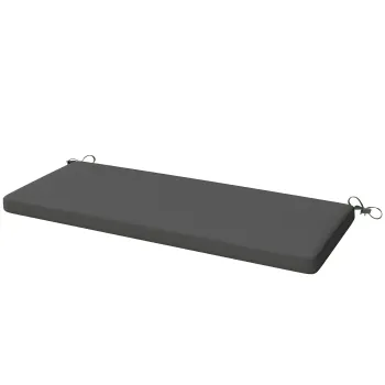 Outsunny Perna pentru Banca de Gradina de 2 Locuri pentru Exterior cu Husa Detasabila UPF 30+ Impermeabila 110x46x6,5 cm Gri Inchis | Aosom Romania imagine