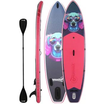 Outsunny Placa SUP Gonflabila Adulti, 335 cm Extra-Lunga Stand Up Paddle Board cu Scaun, Vasla Convertibila, Platforma Antialunecare, Rucsac, Pompa, 3 Aripioare, Husa Telefon Impermeabila, 180 kg | Aosom Romania imagine