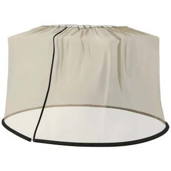 Outsunny Plasa de Tantari pentru Umbrela cu Ochiuri Dense si Deschidere cu Fermoar, 3x2,3 m, Bej | Aosom Romania imagine