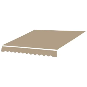 Outsunny Prelata de Schimb pentru Copertina Parasolara Retractabila, Acoperire din Poliester Anti UV pentru Copertina cu Brate da 4x2.5m, Bej imagine