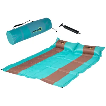 Outsunny Saltea de camping pentru 2 persoane autogonflabila cu perna si geanta de transport - Ultra usoara pentru camping, drumetii | Aosom Romania imagine