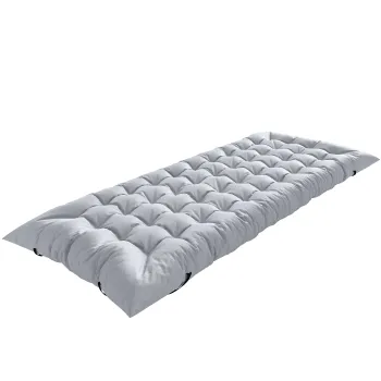 Outsunny Saltea de camping pliabila 8 cm cu husa antiderapanta si chingi pentru camping 200 x 80 cm Gri deschis | Aosom Romania imagine