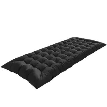 Outsunny Saltea de Camping Pliabila Portabila cu Curele Antiderapanta pentru Pat de Camping Cort Calatorii Negru | Aosom Romania imagine