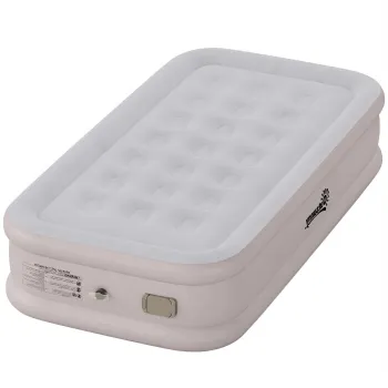 Outsunny Saltea Gonflabila, Pompa Electrica Integrata, Suprafata Flocata , Impermeabil 5000 mm, Sac de Transport, 190x97x39cm, Kaki | Aosom Romania imagine