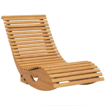 Outsunny scaun balansoar de gradina cu sezut din lemn si spatar imagine