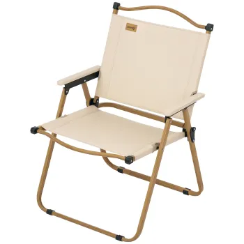 Outsunny Scaun de camping scaun de pescuit pliabil cu brate tesatura Oxford si structura otel 54 x 59 x 78 cm Kaki | Aosom Romania imagine