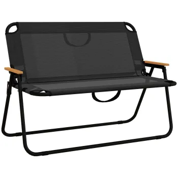 Outsunny Scaun Pliabil pentru 2 Persoane, Canapea de Exterior imagine