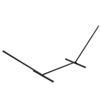 Outsunny Schelet pentru Hamac Greutate Maxima 150Kg in Metal, Negru, 360x92x115cm imagine