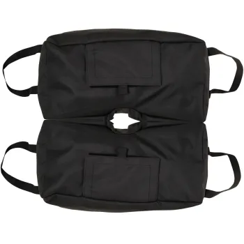 Outsunny Set 2 Baze pentru Umbrela cu Sac Reincarcabil cu 50 kg de Nisip, Manere si Lopata, 50x25x18 cm, Negru | Aosom Romania imagine
