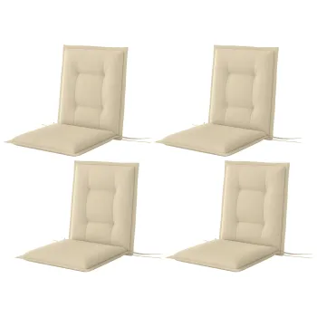Outsunny Set 4 perne de scaun 108 x 50 x 5 cm cu curele, perna de sezut pentru interior si exterior, Bej | Aosom Romania imagine