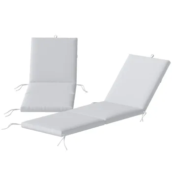 Outsunny Set de 2 perne pentru sezlong cu 5 curele si maner integrat, pentru plaja balcon gradina, 182x53x6cm, Gri deschis | Aosom Romania imagine