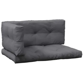 Outsunny Set de 3 Perne pentru Sezut si Spatar pentru Exterior pentru Paleti, Perne de Sezut Hidrofobe, Gri imagine