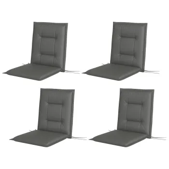 Outsunny Set de 4 perne de sezut 108 x 50 x 5 cm, perne pentru scaune cu curele, pentru interior si exterior, Hellgrau | Aosom Romania imagine