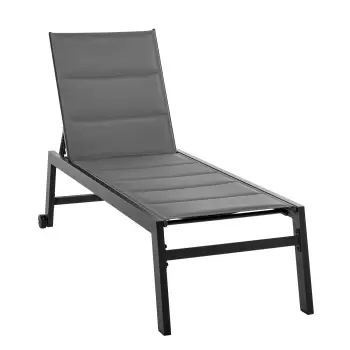 Outsunny Sezlong de Gradina Reclinabil pe 5 Niveluri, cu Acoperire Captusita imagine