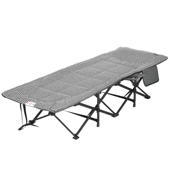 Outsunny Sezlong pliant de plaja cu buzunar lateral, suport pentru pahar si sac de transport, 68 x 190 x 48 cm, negru | Aosom Romania imagine