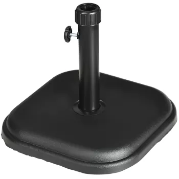 Outsunny Suport Baza pentru Umbrele de Gradina din Beton de 11 kg, Greutate Patrata pentru Suport de Umbrela de Masa in Aer Liber, Negru imagine