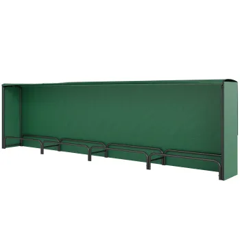 Outsunny Suport pentru Lemne 1 m3, Reglabil, cu Husa Impermeabila din PE, Metal, 360 x 36 x 99 cm, Negru si Verde Inchis | Aosom Romania imagine