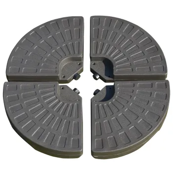 Outsunny Suport pentru Umbrela Descentralizata de Gradina cu Baza in Cruce, Set 4 Placi din HDPE 66x45x10cm imagine