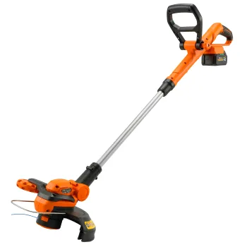 Outsunny Trimmer cu acumulator 21V, motocoasa cu 2x4,0 Ah baterii, incarcator, latime de taiere 25 cm, maner telescopic reglabil | Aosom Romania imagine