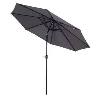 Outsunny Umbrela de Gradina ?300cm cu Manivela, Gri Inchis | Aosom Ro imagine