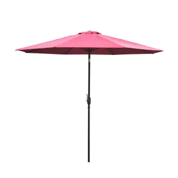 Outsunny Umbrela de Gradina Inclinabila 3x2.45m in Poliester Impermeabil, Rosu Bordeaux imagine