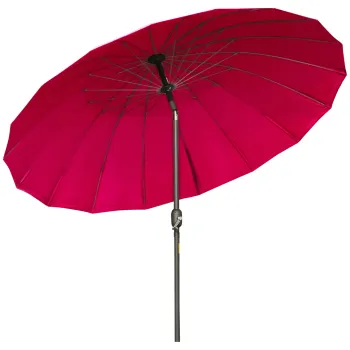 Outsunny Umbrela de Gradina Inclinabila cu Manivela si 18 Spite din Metal si Poliester, O250x240 cm, Rosu | Aosom Romania imagine
