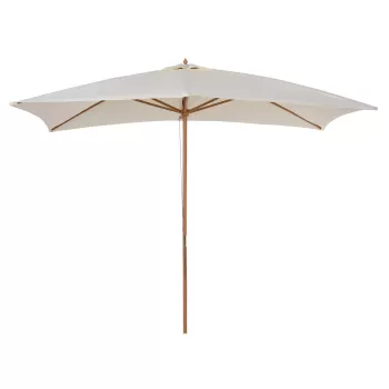 Outsunny Umbrela din Lemn pentru Extern Gradina 2 x 2.95 x 2.55m Crem imagine