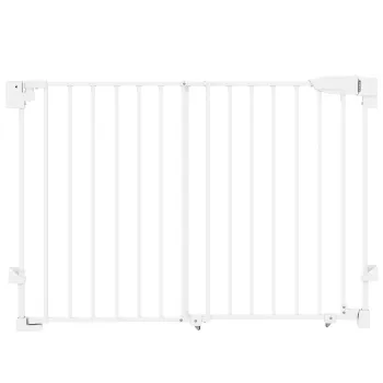PawHut Bariera de Siguranta pentru Caini 74,5-111,5 cm Usa pentru Caini pentru Scari cu Ancora Inchidere Automata Alb | Aosom Romania imagine