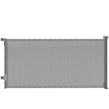 PawHut Bariera de Siguranta pentru Caini Retractabila Extensibila pana la 180 cm latime pentru Scari si Usi Gri | Aosom Romania imagine